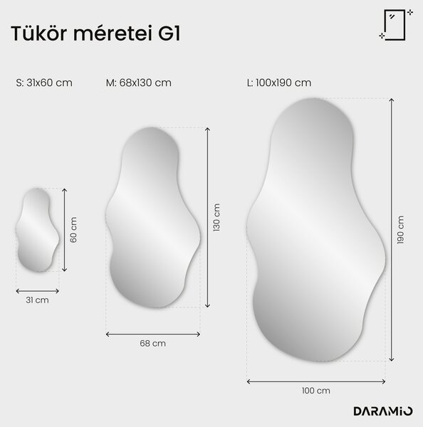 Atipikus fürdőszoba tükör LED világítással G1