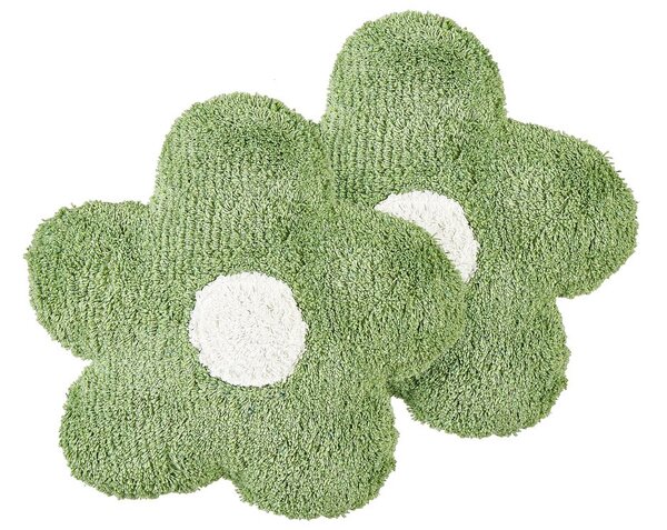 2 db díszpárna SORREL Pamut 30 x 30 cm Zöld Virág