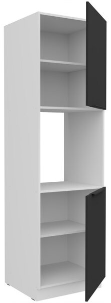 LUNARA beépített sütőhöz való konyhaszekrény - szélesség 60 cm, fekete / fehér
