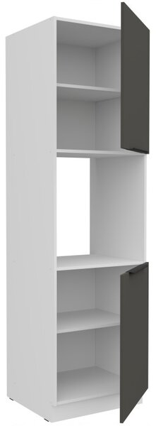 LUNARA beépített sütőhöz való konyhaszekrény - szélesség 60 cm, grafitszürke / fehér