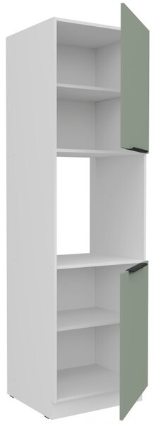 LUNARA beépített sütőhöz való konyhaszekrény - szélesség 60 cm, zöld / fehér