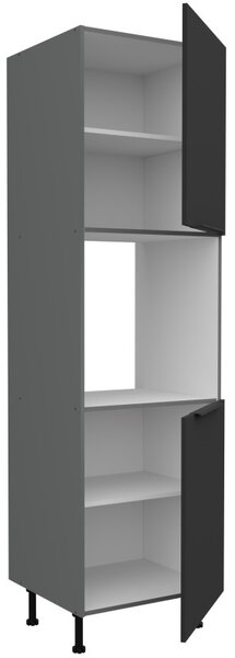 LUNARA beépített sütőhöz való konyhaszekrény - szélesség 60 cm, fekete / antracit