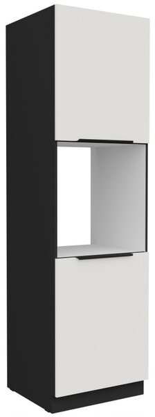 LUNARA beépített sütőhöz való konyhaszekrény - szélesség 60 cm, fehér / fekete