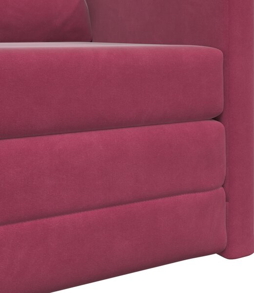VidaXL Kanapéágy 60cm Bordó Bársony