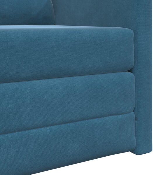 VidaXL Kanapéágy 60cm Kék Bársony