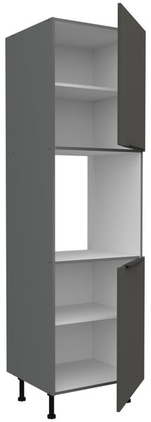 LUNARA beépített sütőhöz való konyhaszekrény - szélesség 60 cm, grafit / antracit