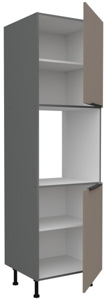 LUNARA beépített sütőhöz való konyhaszekrény - szélesség 60 cm, sötét bézs / antracit