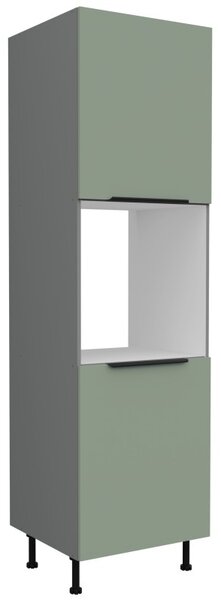 LUNARA beépített sütőhöz való konyhaszekrény - szélesség 60 cm, zöld / antracit