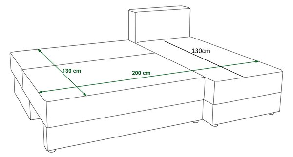 Sarok ülőgarnitúra Radiant L1 (bézs + krém) (J)