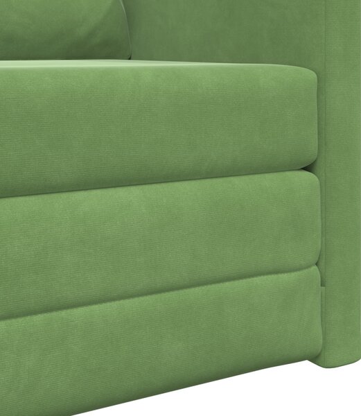 VidaXL Kanapéágy 60cm Világos zöld Bársony