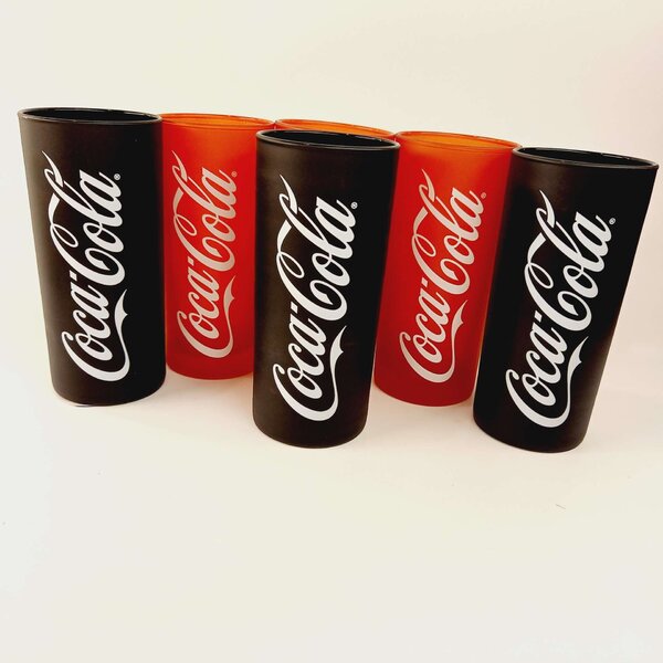Luminarc coca-cola fekete-piros színű üveg pohár készlet