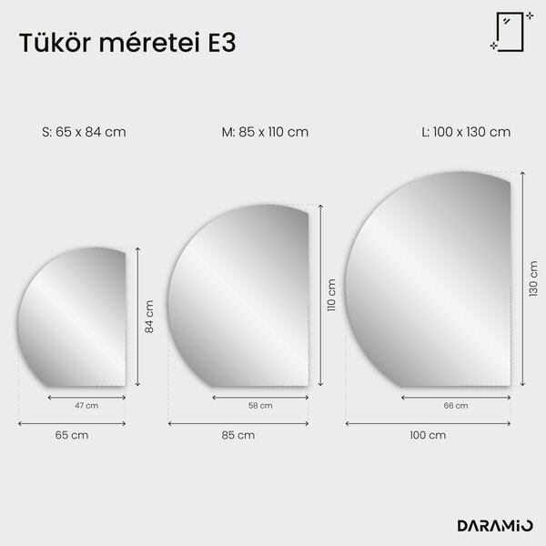 Kerek fürdőszoba tükör LED világítással E3
