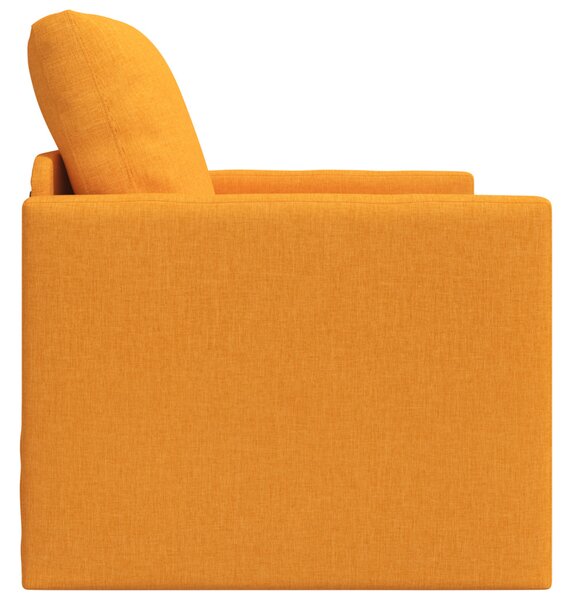 Padlókanapé Ágy 2 az 1-ben Sötétsárga 74x77x81 cm Textil