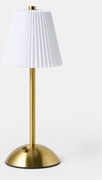 Sinsay - Elegáns LED asztali lámpa pliszírozott lámpaernyővel - arany