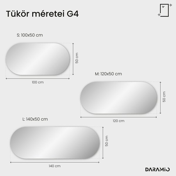 Atipikus fürdőszoba tükör LED világítással G4