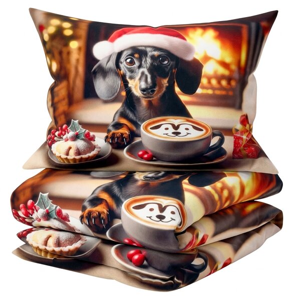 3D mikroszálas flanel ágyneműhuzat WARM WOOFS színes + párnahuzat 40x50 cm ingyenes Ágyneműhuzat mérete: 70 x 90 cm | 140 x 200 cm
