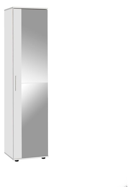 Cipőtároló (cipősszekrény) Shamanto (tükörrel) (fehér)