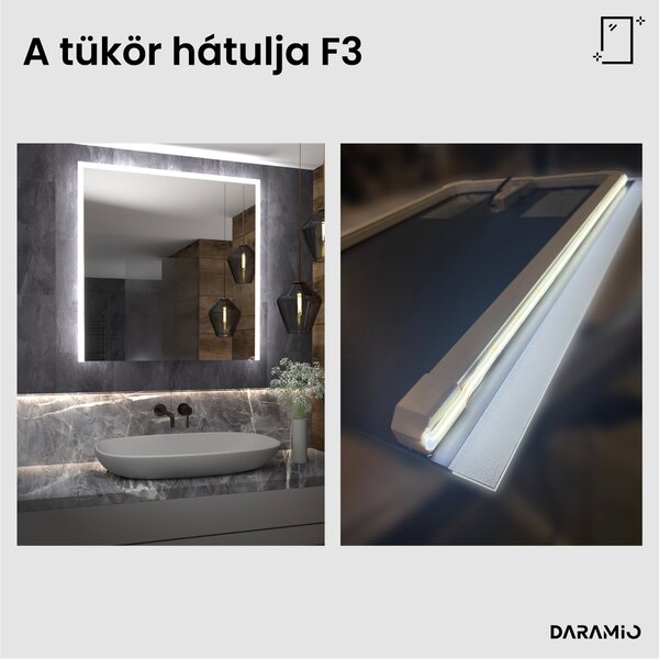 Fürdőszoba tükör LED világítással F3
