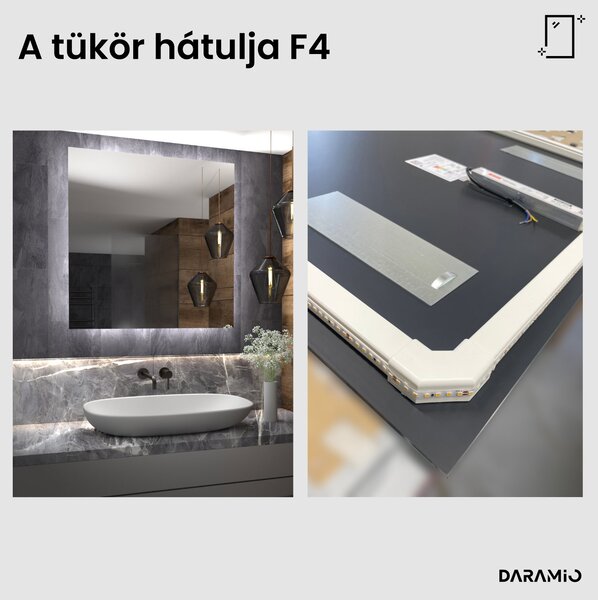 Fürdőszoba tükör LED világítással F4