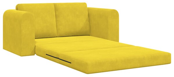 Kanapéágy Sárga 148 x 71 x 83 cm Bársony