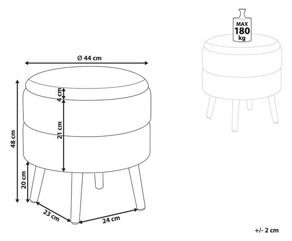 Tárolós ülőke OKATON Buklé Fehér