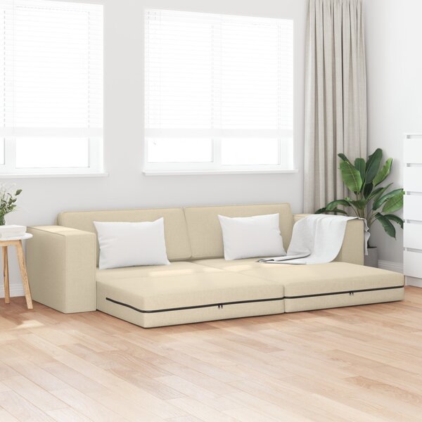 Kanapéágy Krém 245 x 78 x 77 cm szövet