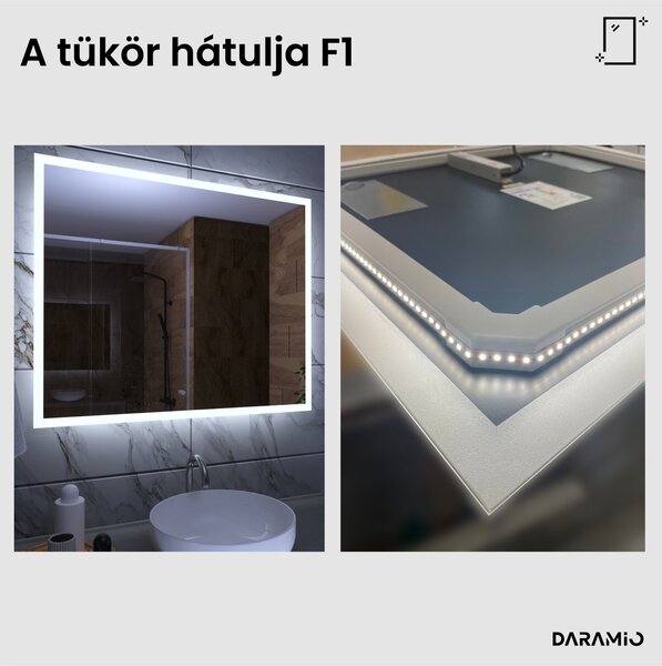 Fürdőszoba tükör LED-világítással F1