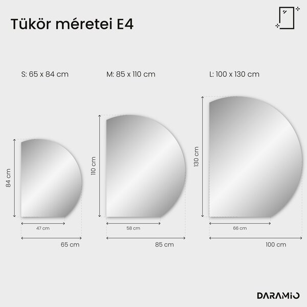 Kerek fürdőszoba tükör LED világítással E4