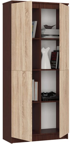 Polcos szekrény 80 cm VALESTRA - wenge / sonoma tölgy