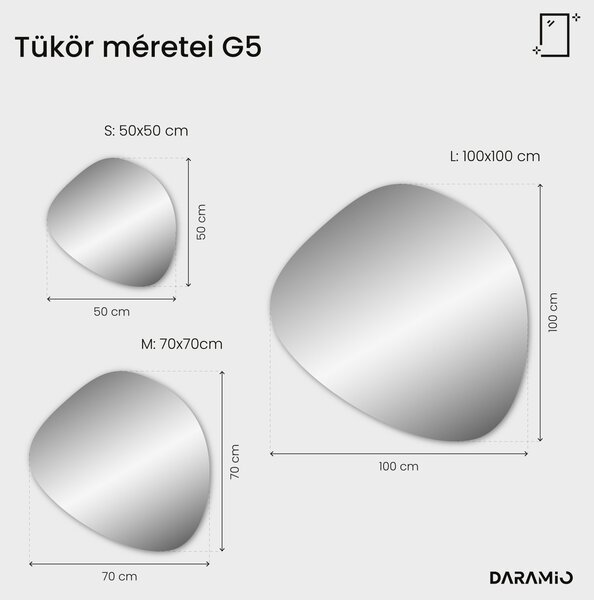 Atipikus fürdőszoba tükör LED világítással G5