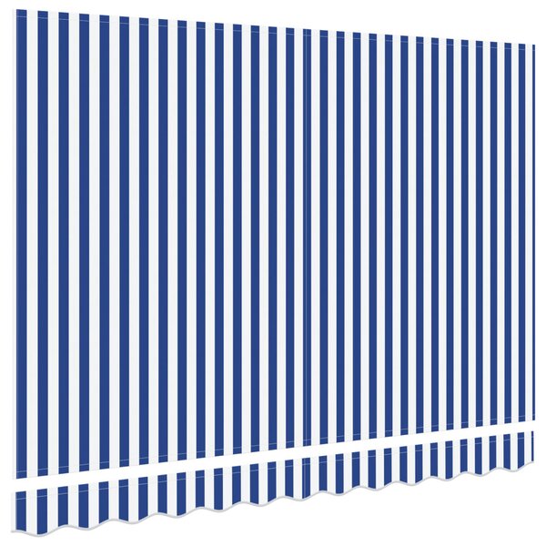 VidaXL Napellenző ponyva Kék és Fehér 235 x 195 cm Poliészter
