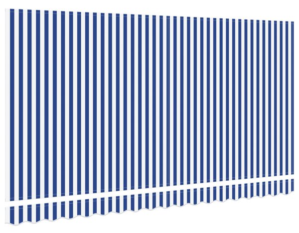 VidaXL Napellenző ponyva Kék és Fehér 4 x 2 m Poliészter