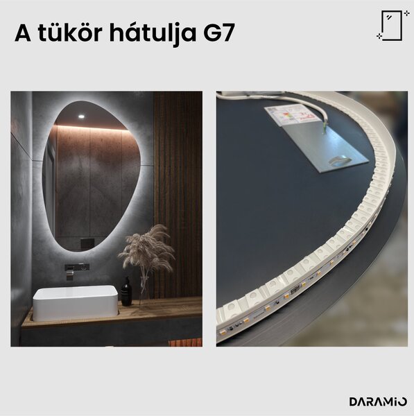 Atipikus fürdőszoba tükör LED világítással G7