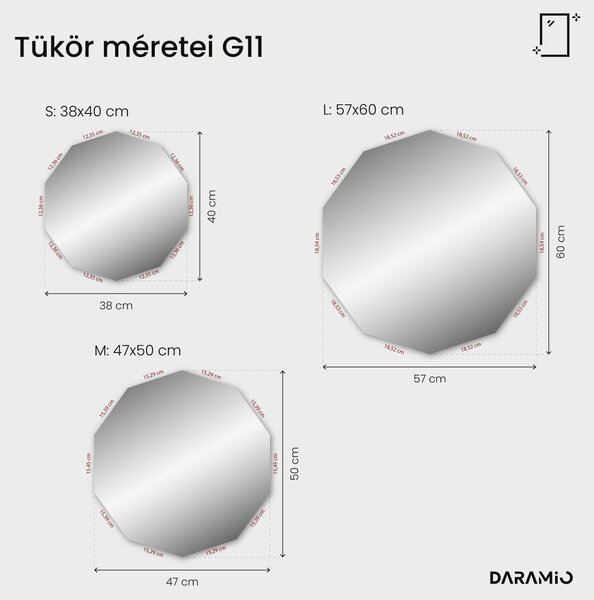 Atipikus fürdőszoba tükör LED világítással G11