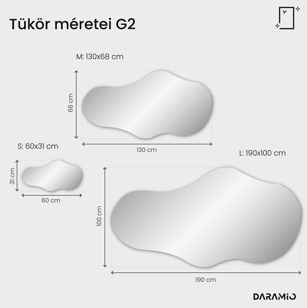 Atipikus fürdőszoba tükör LED világítással G2