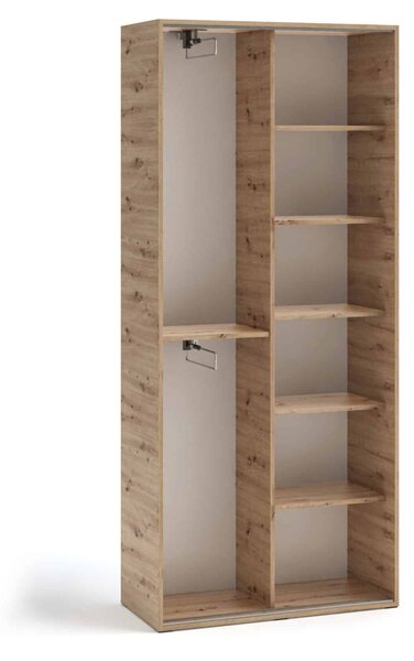 Kétajtós gardrób 90 cm AUREVIA - kézműves tölgy