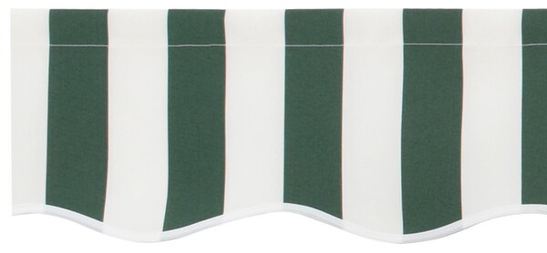 VidaXL Napellenző ponyva Zöld és Fehér 380 x 345 cm Poliészter