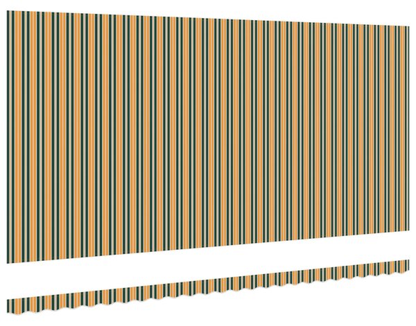 VidaXL Napellenző ponyva Zöld és sárga 580 x 345 cm Poliészter