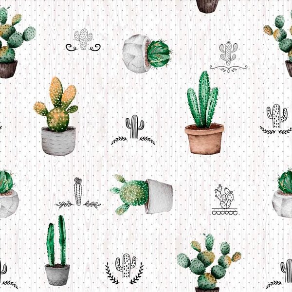 Prémium impregnált modern asztalterítő - CACTUS