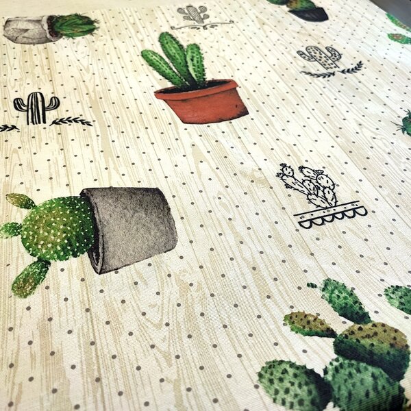Prémium impregnált modern asztalterítő - CACTUS