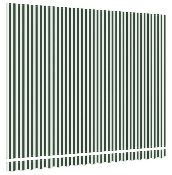 VidaXL Napellenző ponyva Zöld és Fehér 380 x 345 cm Poliészter