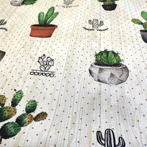 Prémium impregnált modern asztalterítő - CACTUS