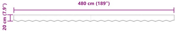 VidaXL Napellenző díszél csere Sokszínű 480 x 20 cm Poliészter