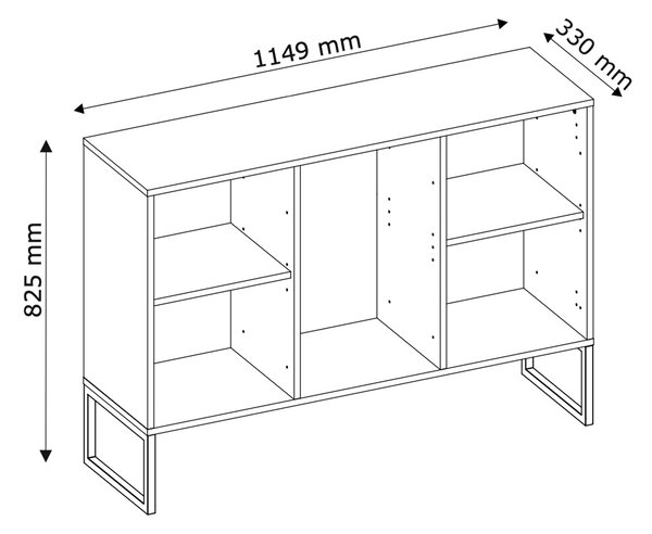LINEA 2D3S komód - fehér