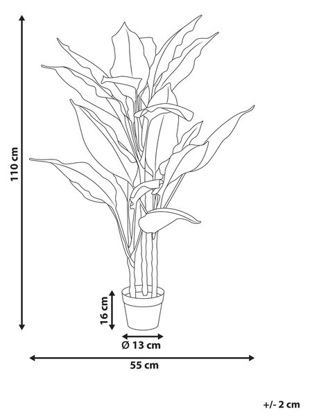 Műnövény DIEFFENBACHIA 110 cm Zöld