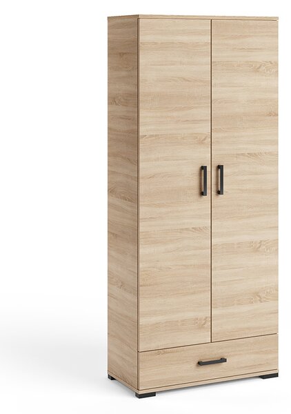 Magas, kétajtós szekrény 80 cm KLENRI - sonoma tölgyfa