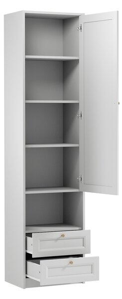 Kombinált szekrény 54 cm SILVA - fehér / arany