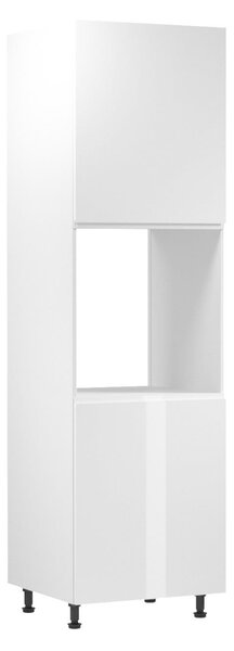 ARBOR beépített sütőhöz való konyhaszekrény - szélesség 60 cm, fényes fehér / fehér, balos változat