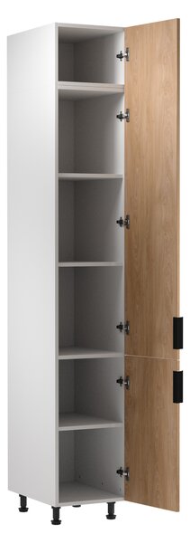 Magas konyhaszekrény SALERNO - szélesség 40 cm, fehér / tölgy