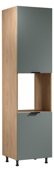 Konyhaszekrény beépített sütőhöz SALERNO - szélesség 60 cm, tölgy / zöld